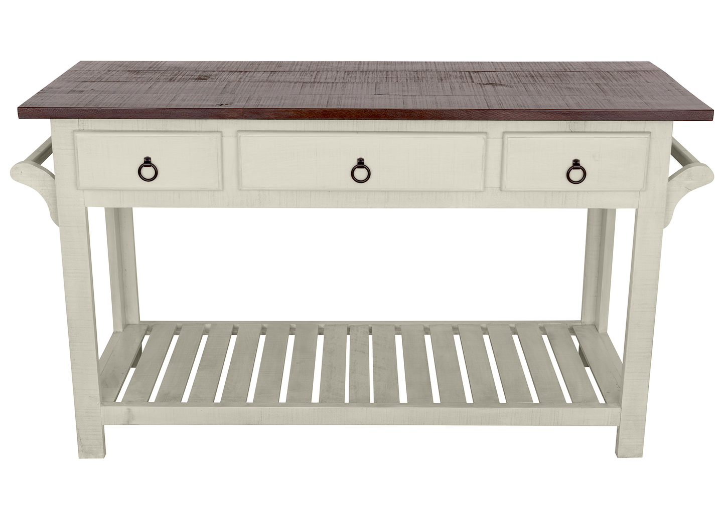 Rustic Solid Wood Kitchen Island