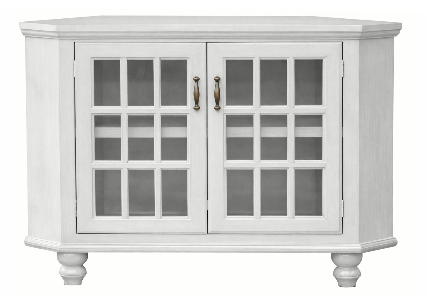 Modern Country 56" Solid Wood Corner TV Console