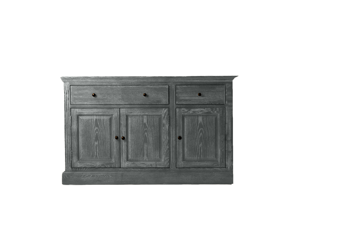 60" Traditional Solid Oak Wood Sideboard Buffet