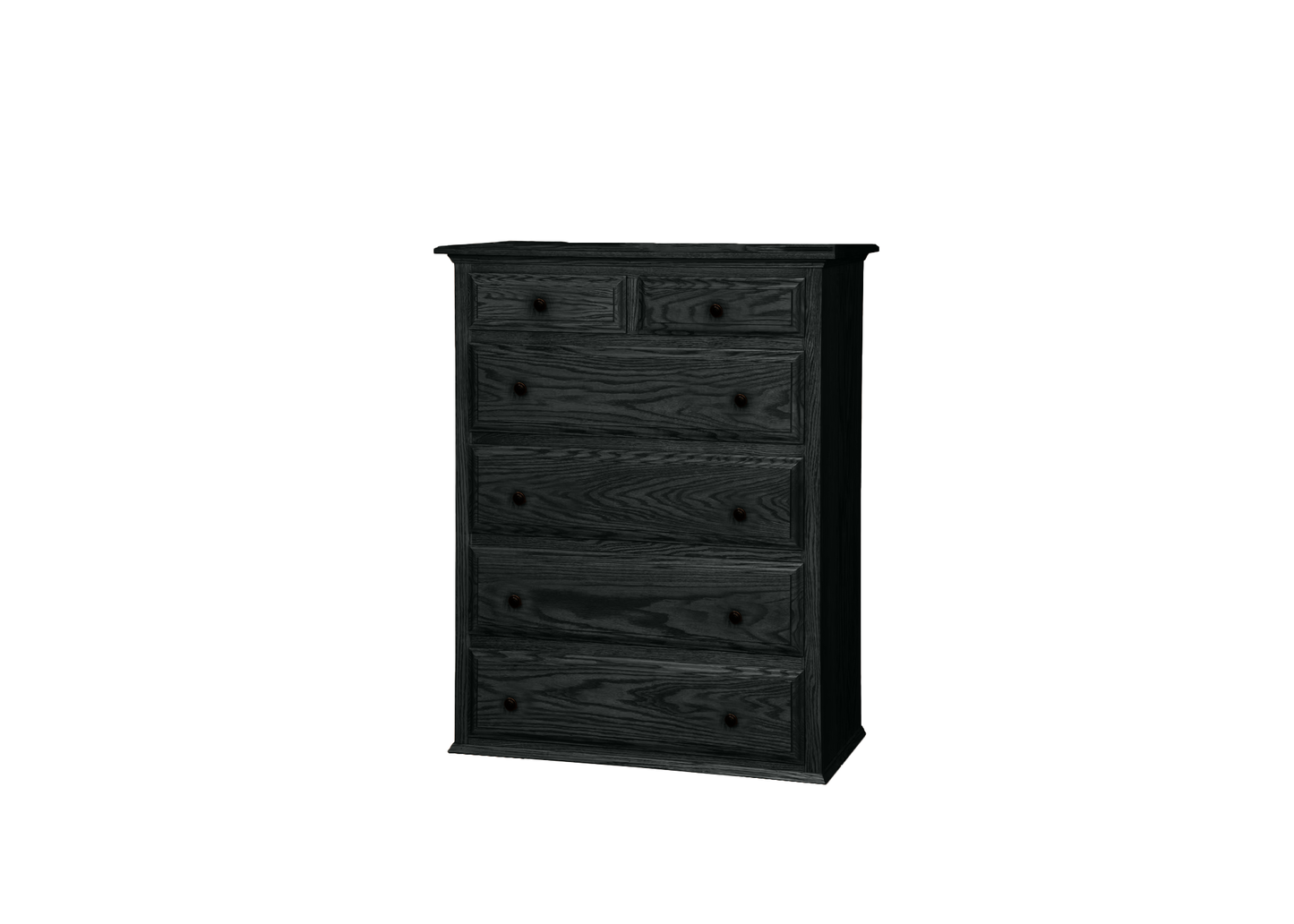 Classic Oak Solid Wood 6 Drawer Chest