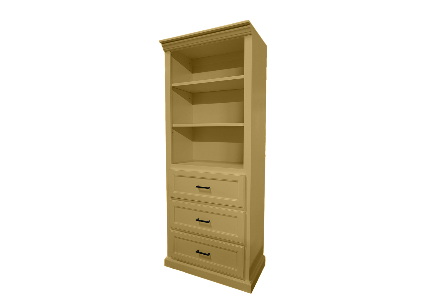 Modern Solid Wood Bookcase with storage