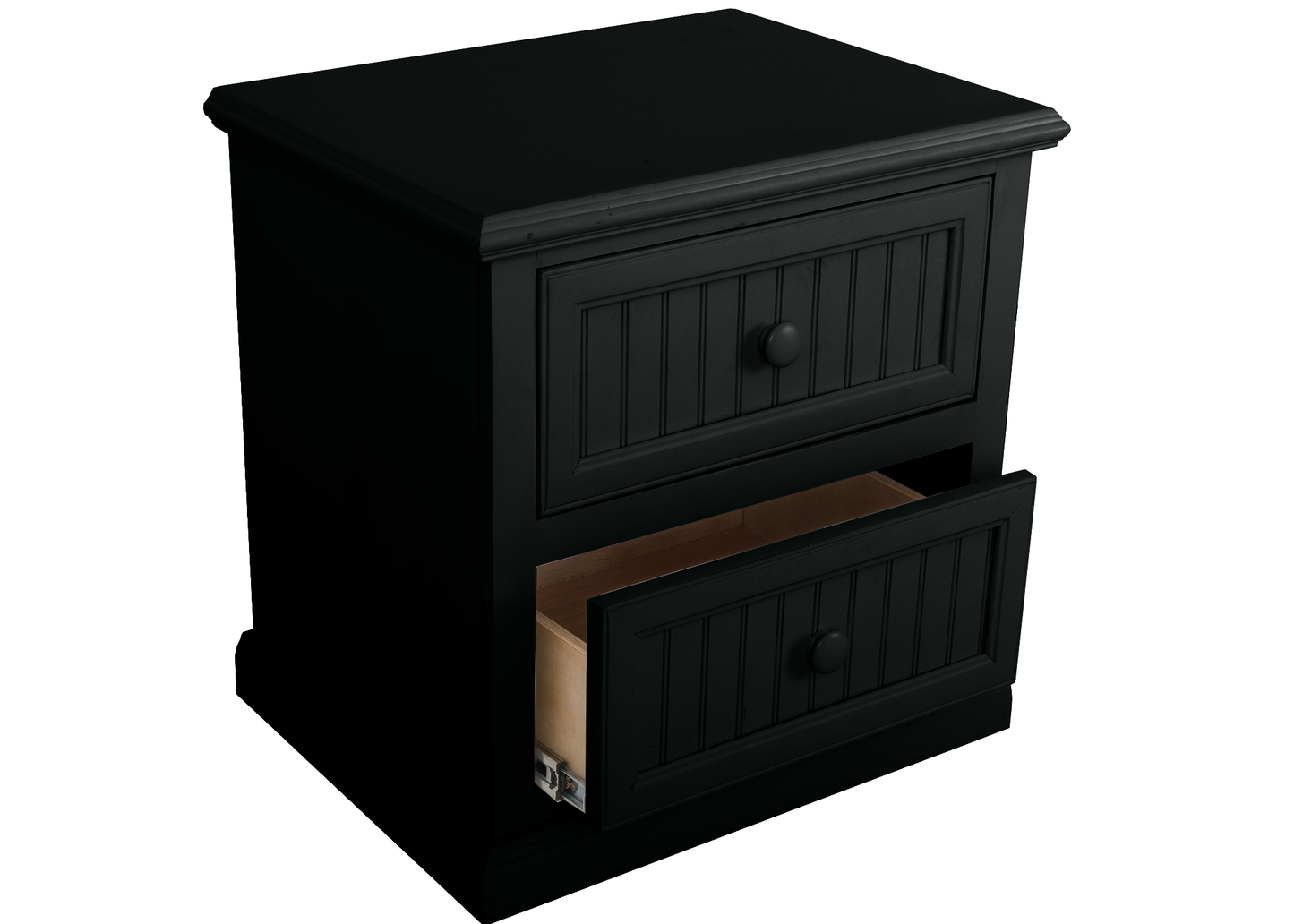 Coastal Solid Wood 2-Drawer Nightstand