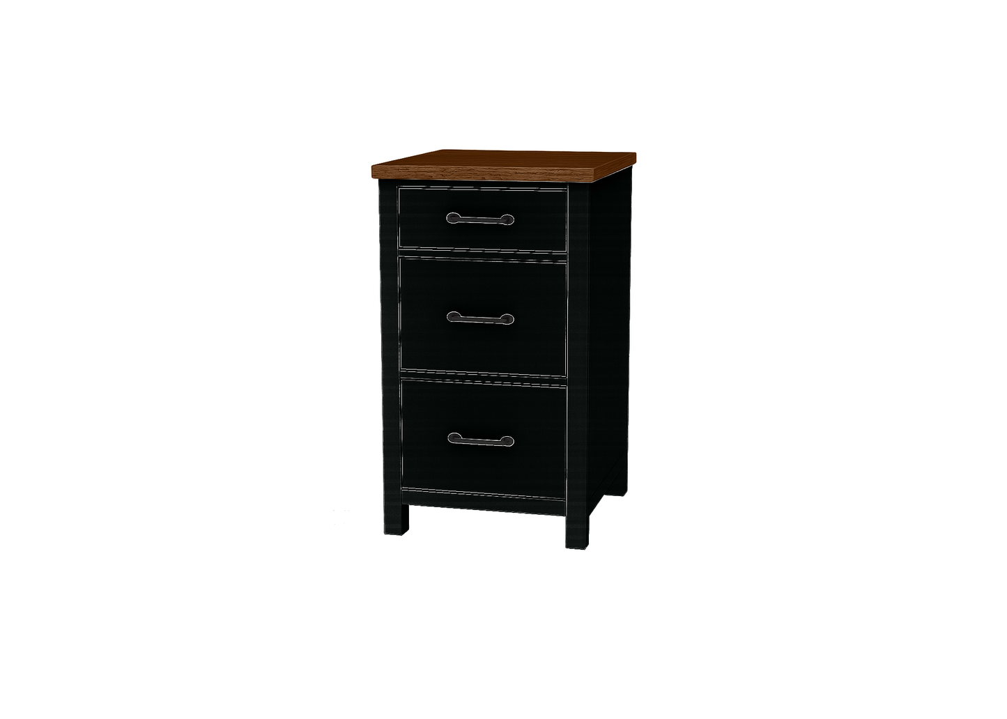 Modern Solid Wood Two Tone File Cabinet