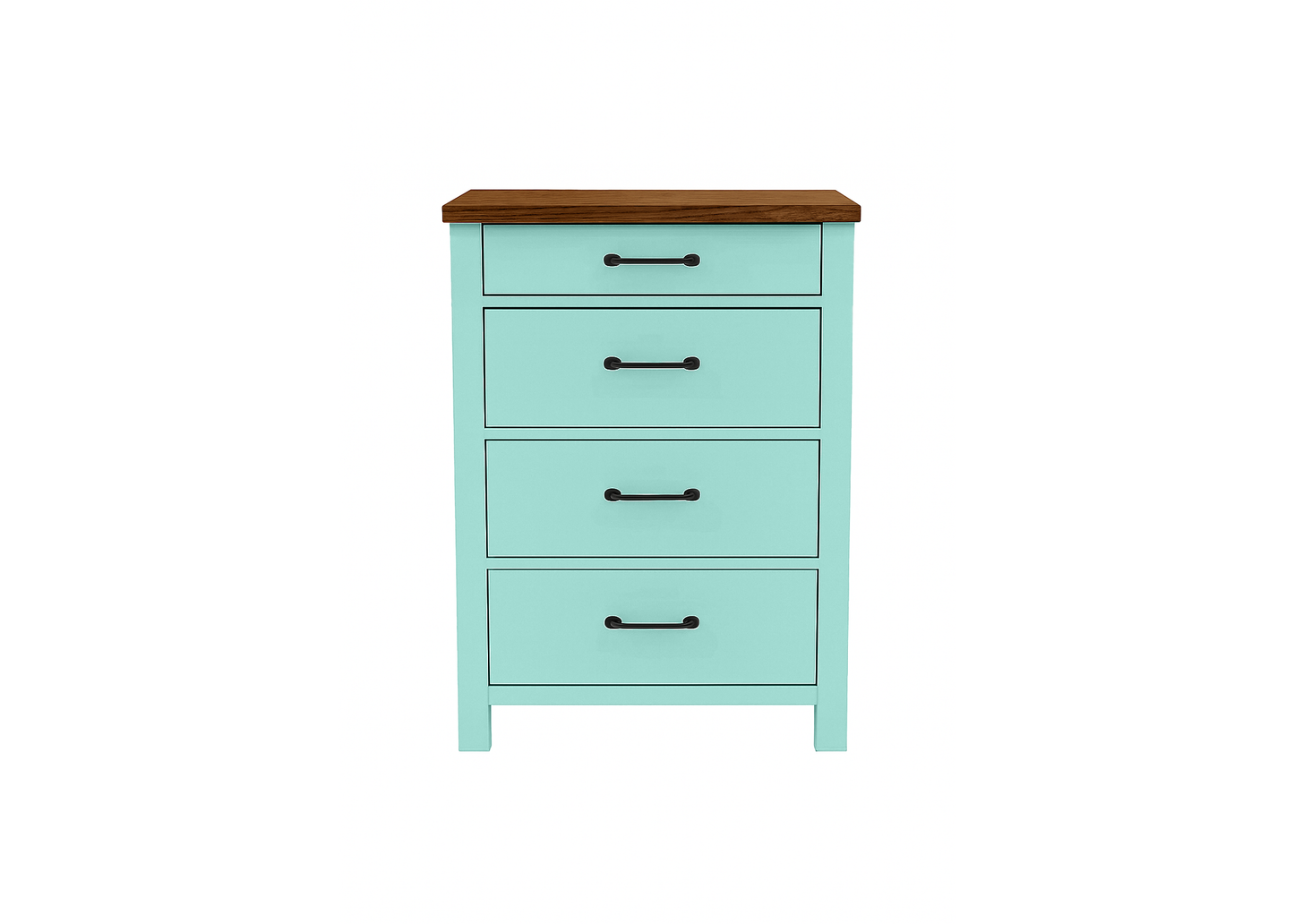 Modern Solid Wood Two Tone File Cabinet