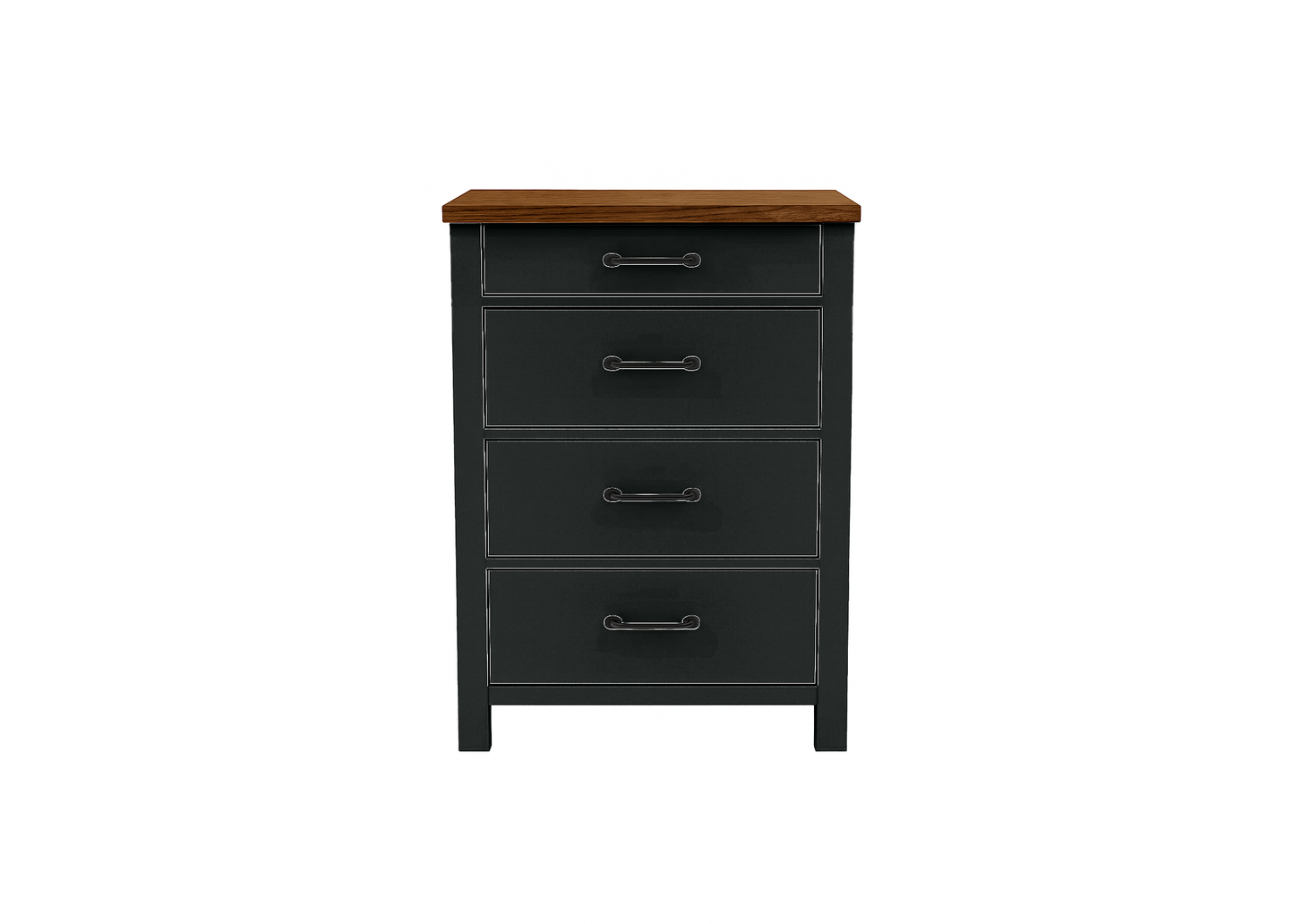 Modern Solid Wood Two Tone File Cabinet