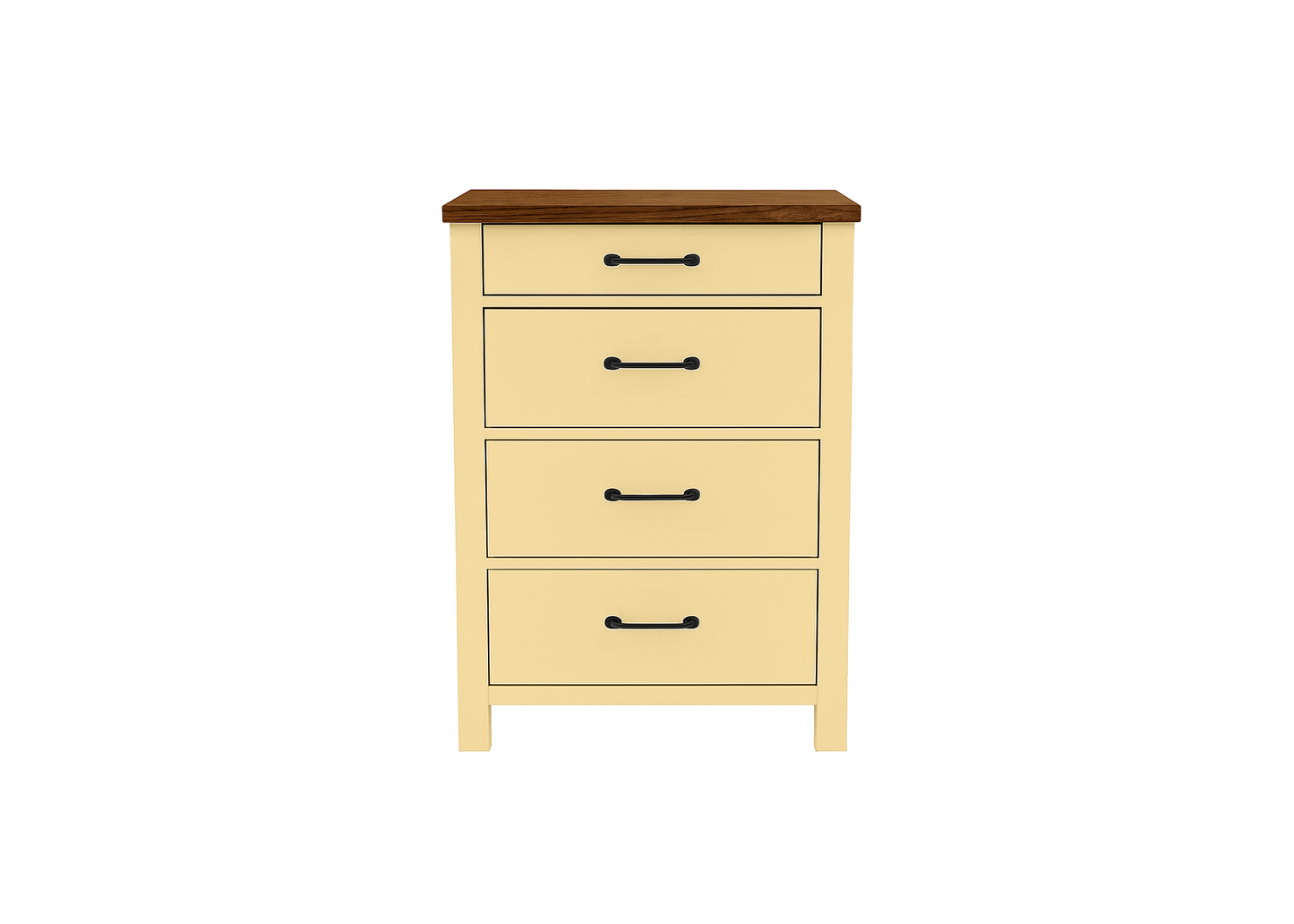 Modern Solid Wood Two Tone File Cabinet