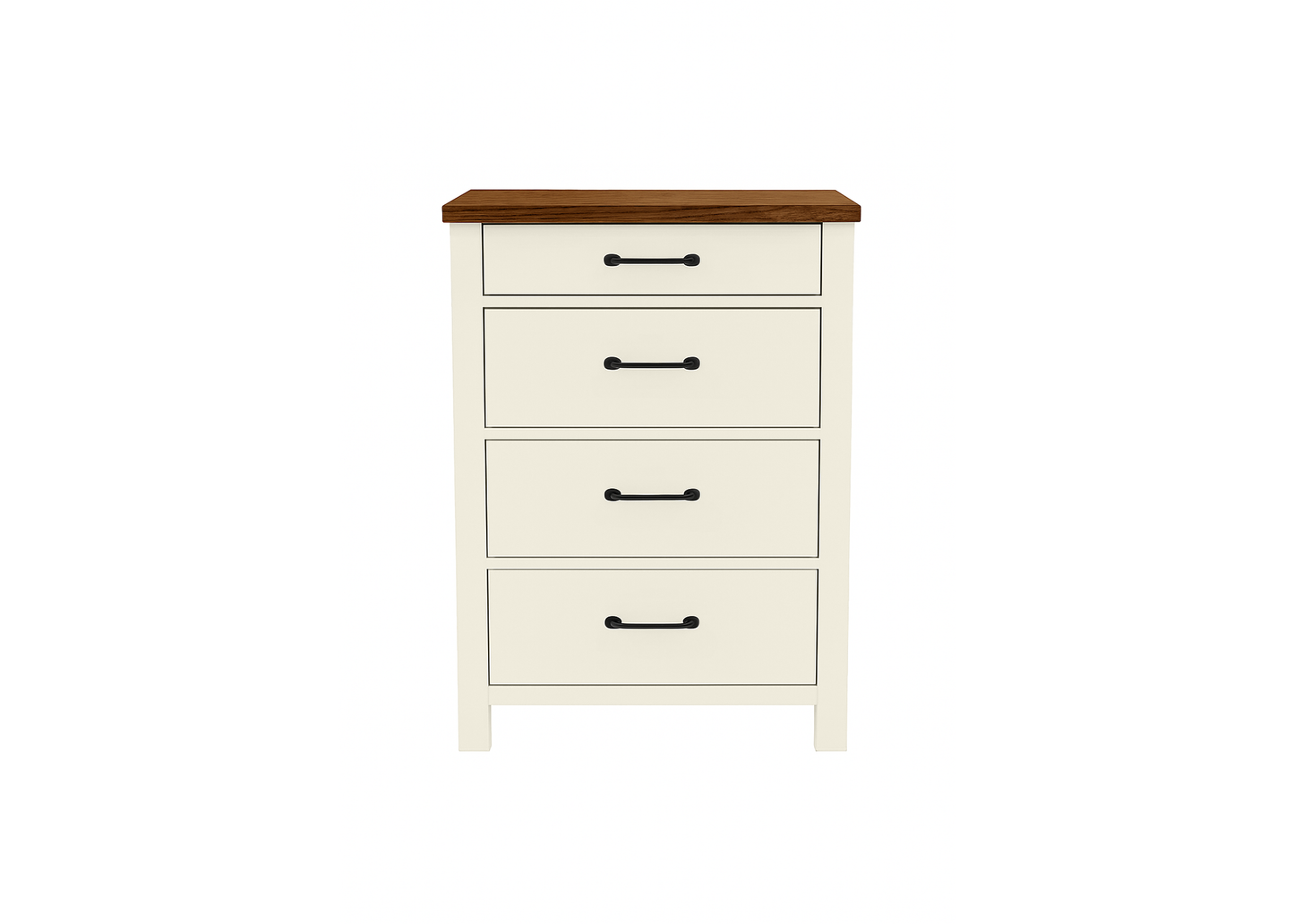 Modern Solid Wood Two Tone File Cabinet