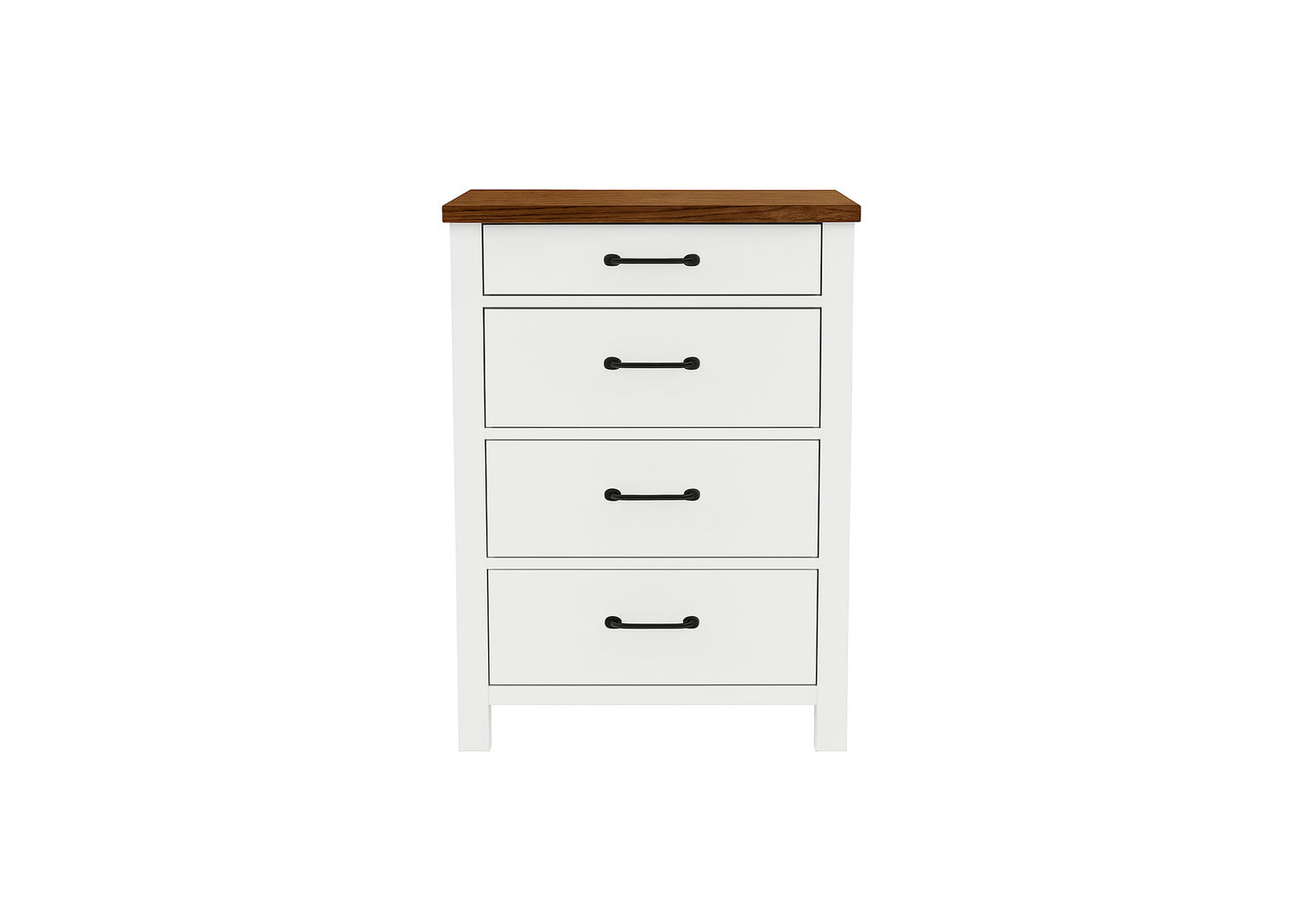 Modern Solid Wood Two Tone File Cabinet