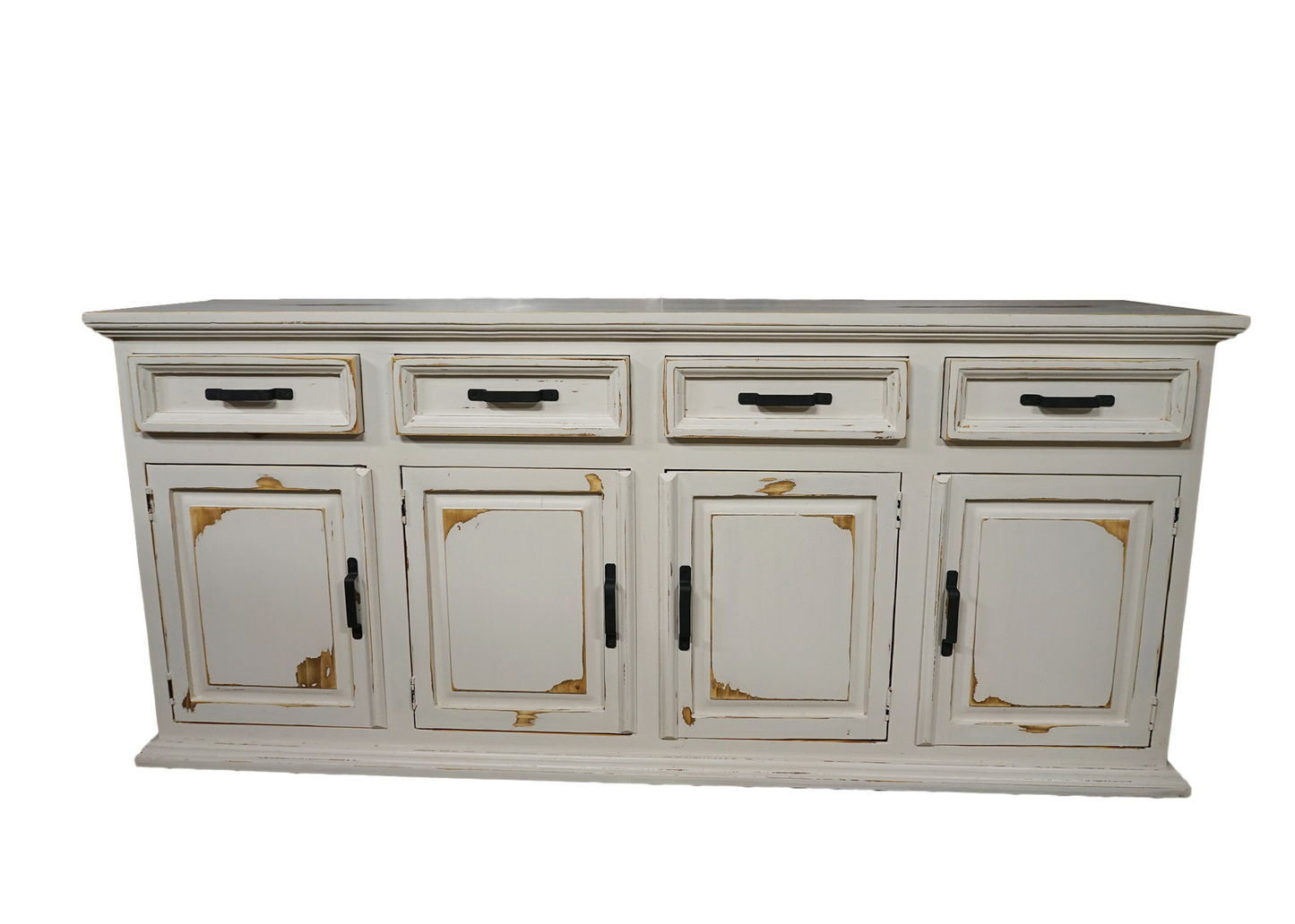 77" Sierra Rustic Solid Wood Buffet eagle furniture white front