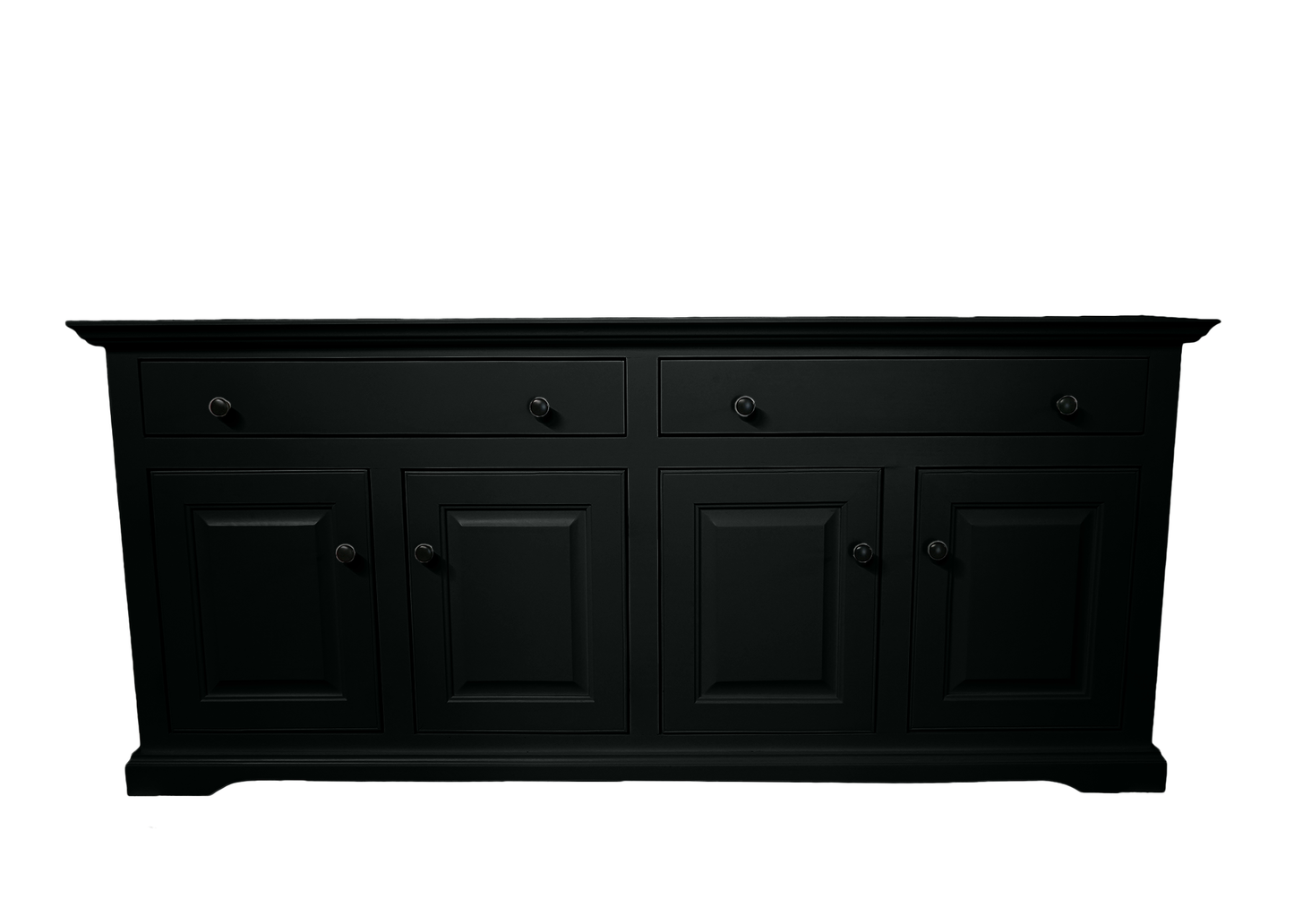 80" Traditional Solid Wood Sideboard Buffet eagle furniture black front