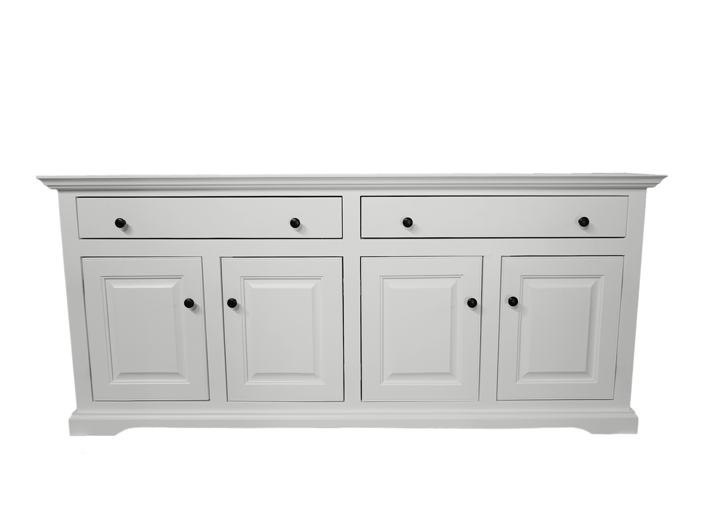 80" Traditional Solid Wood Sideboard Buffet eagle furniture bright white front