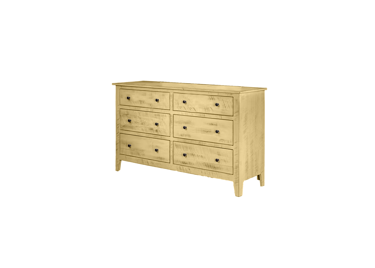 Farmhouse Solid Wood 6 Drawer Dresser