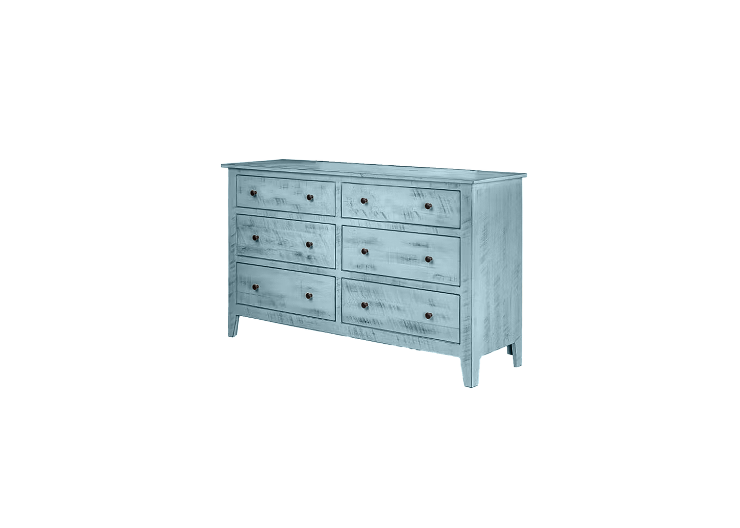 Farmhouse Solid Wood 6 Drawer Dresser