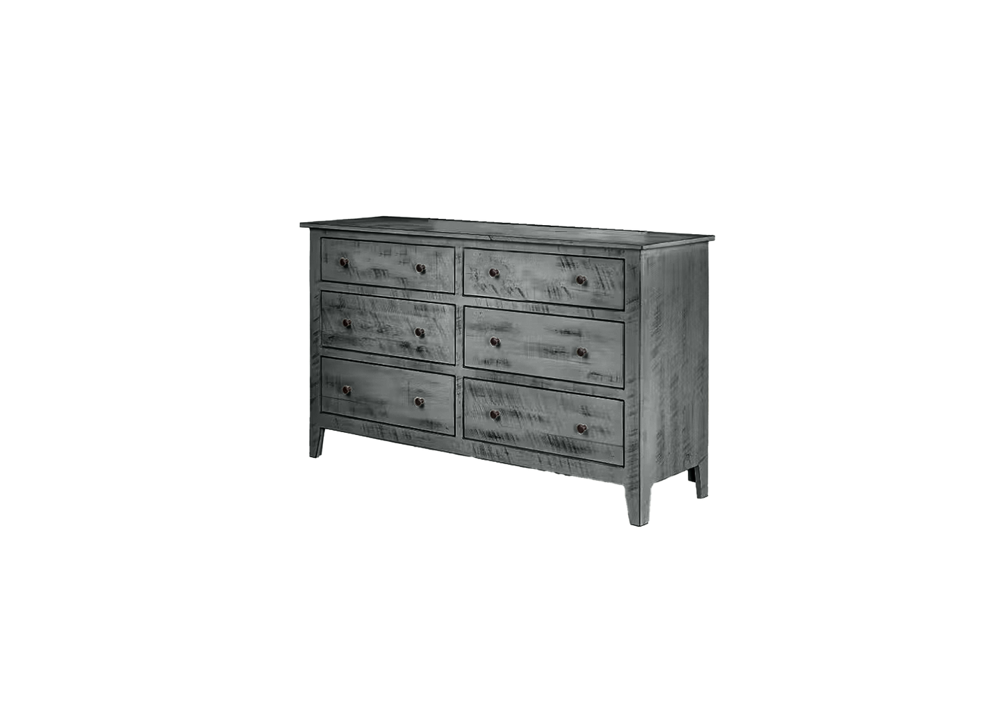 Farmhouse Solid Wood 6 Drawer Dresser