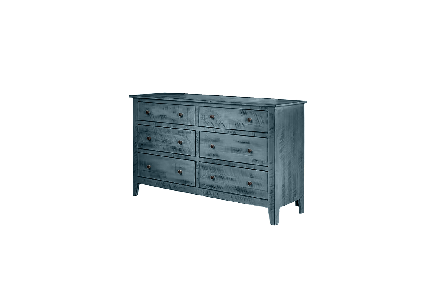 Farmhouse Solid Wood 6 Drawer Dresser