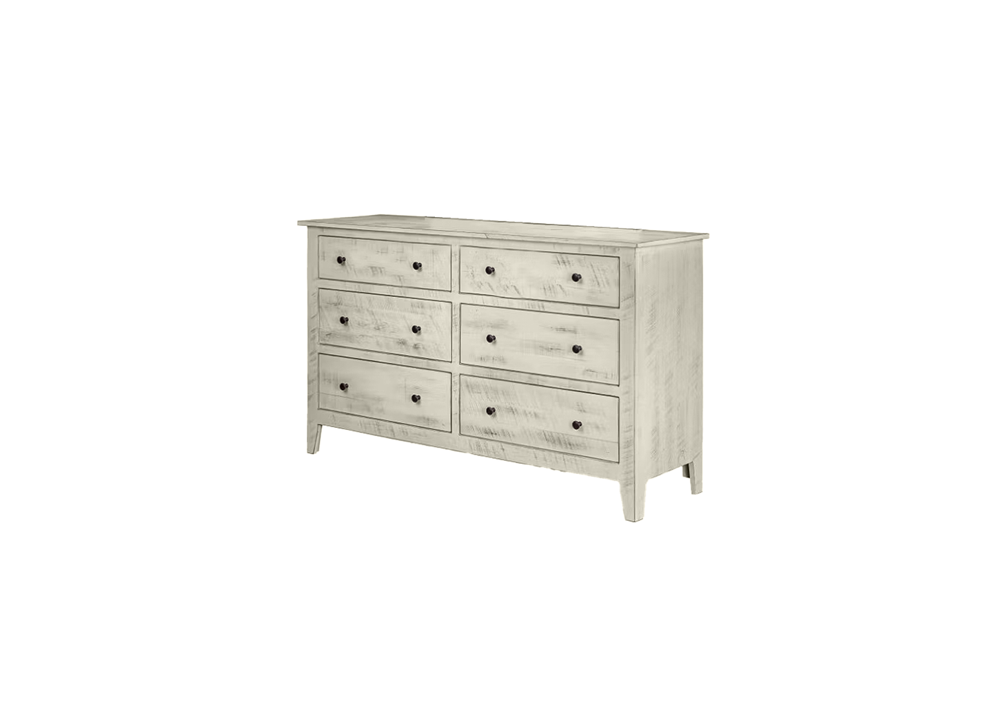 Farmhouse Solid Wood 6 Drawer Dresser