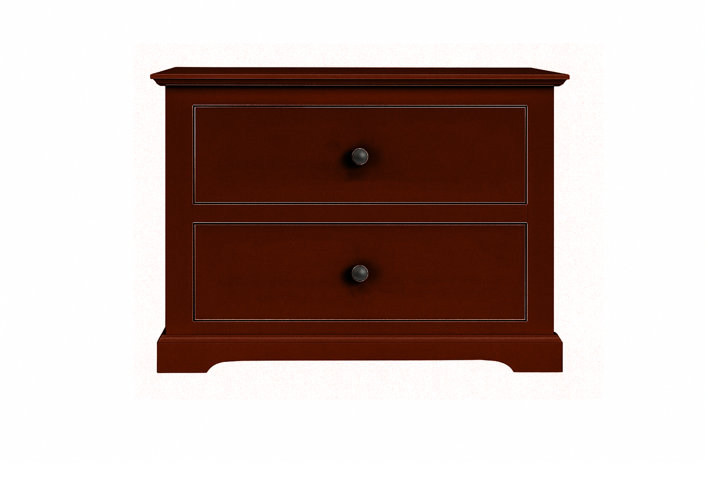 Savannah Traditional Solid Wood 2-Drawer Nightstand