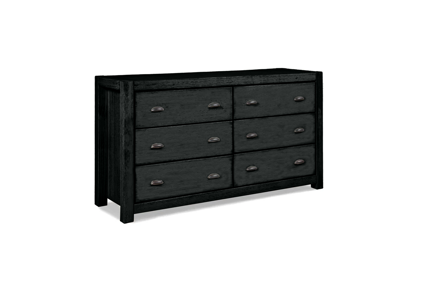 Modern Farmhouse Solid Wood 6-Drawer Dresser