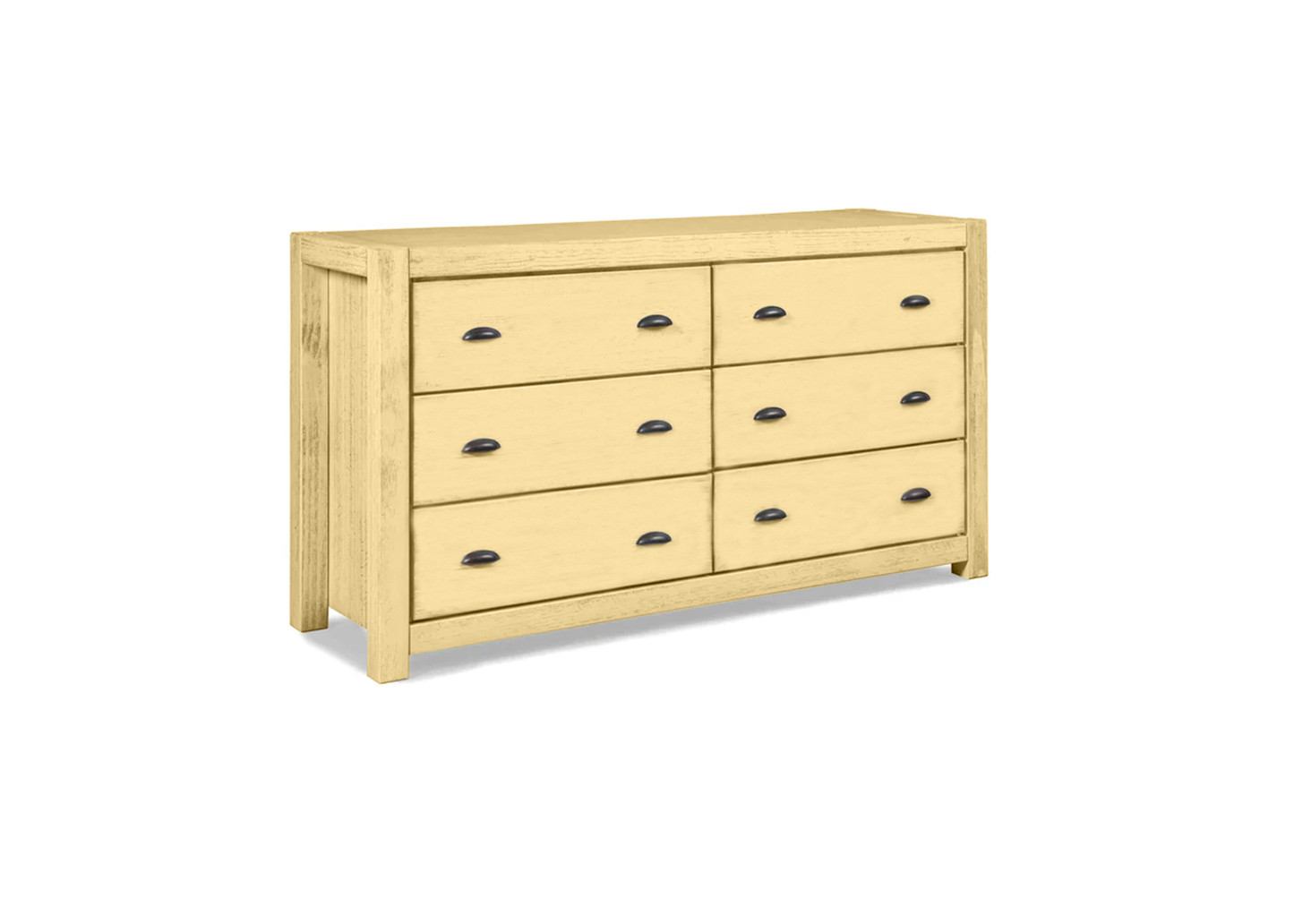 Modern Farmhouse Solid Wood 6-Drawer Dresser