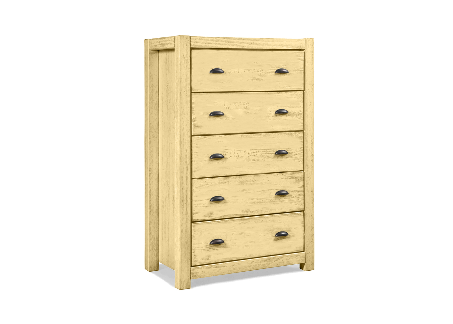Modern Farmhouse Solid Wood 5 Drawer Chest