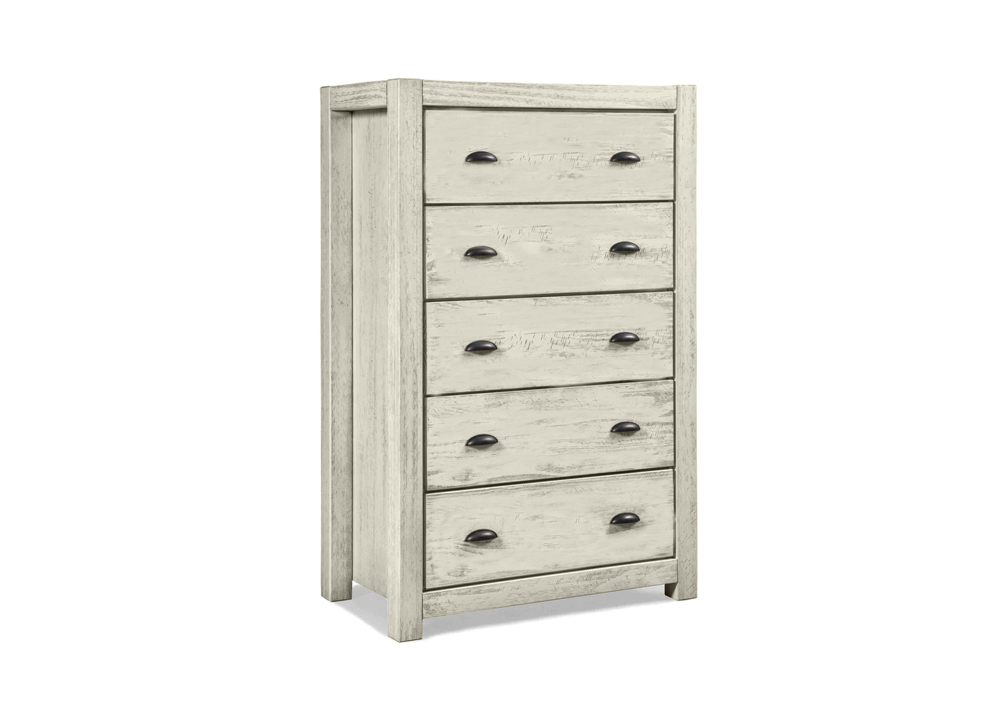 Modern Farmhouse Solid Wood 5 Drawer Chest