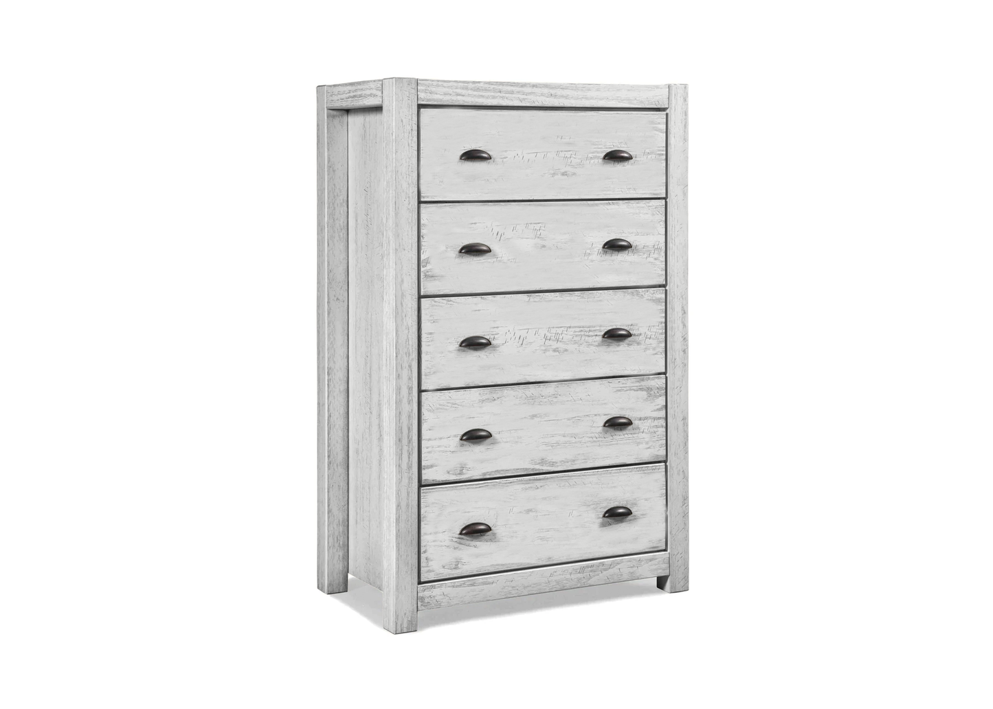Modern Farmhouse Solid Wood 5 Drawer Chest
