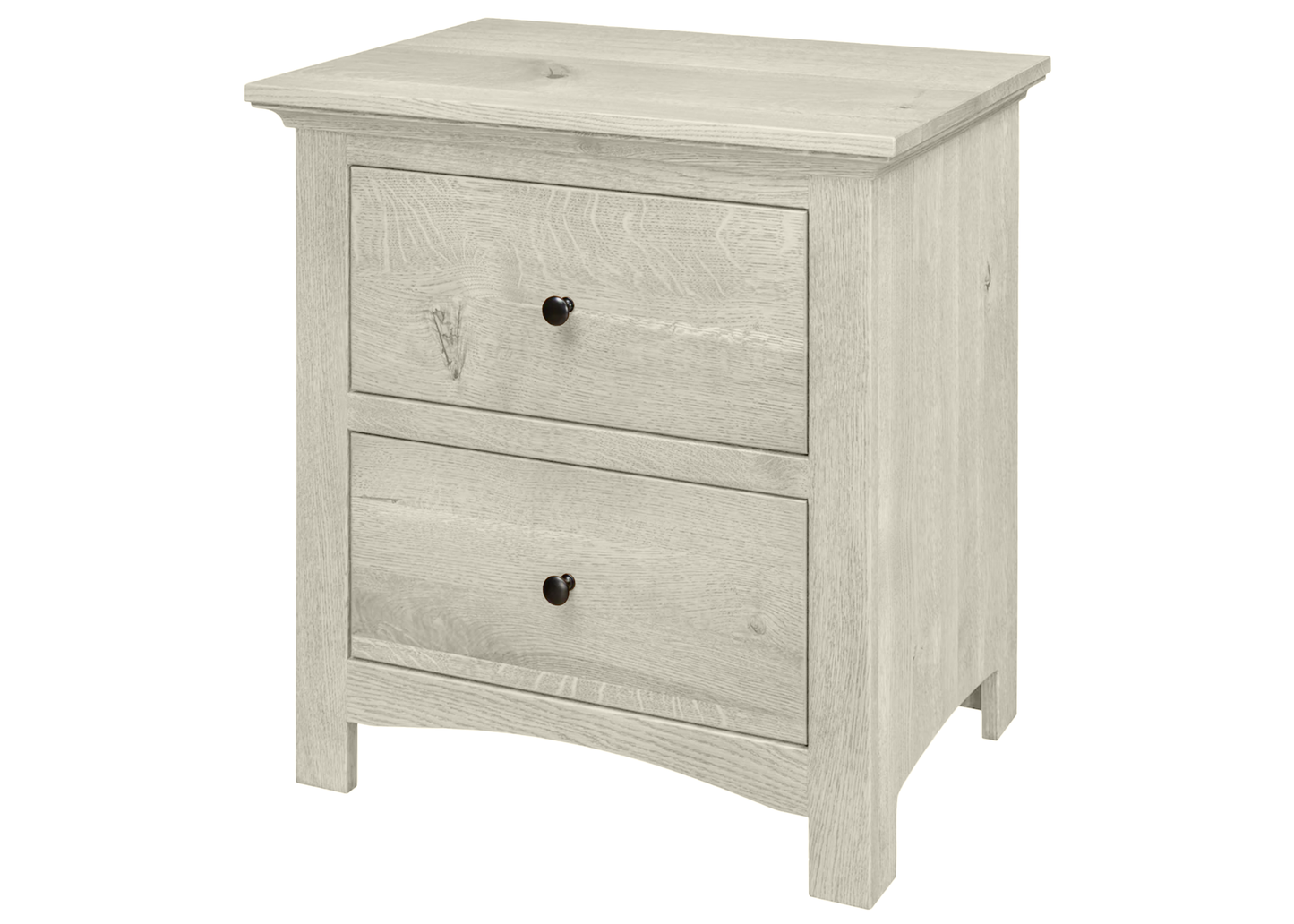Mission Solid Oak 2-Drawer Nightstand