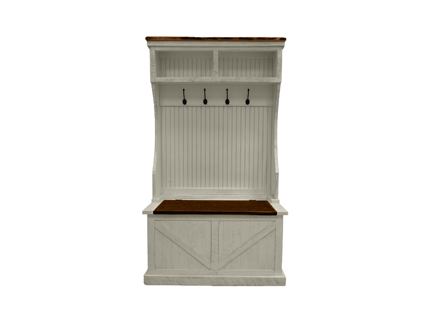 Farmhouse Hall Tree eagle furniture Soft White front