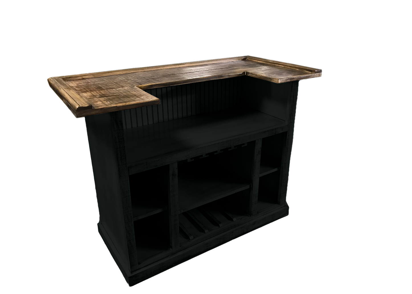 Farmhouse Solid Wood Home Bar eagle furniture black front