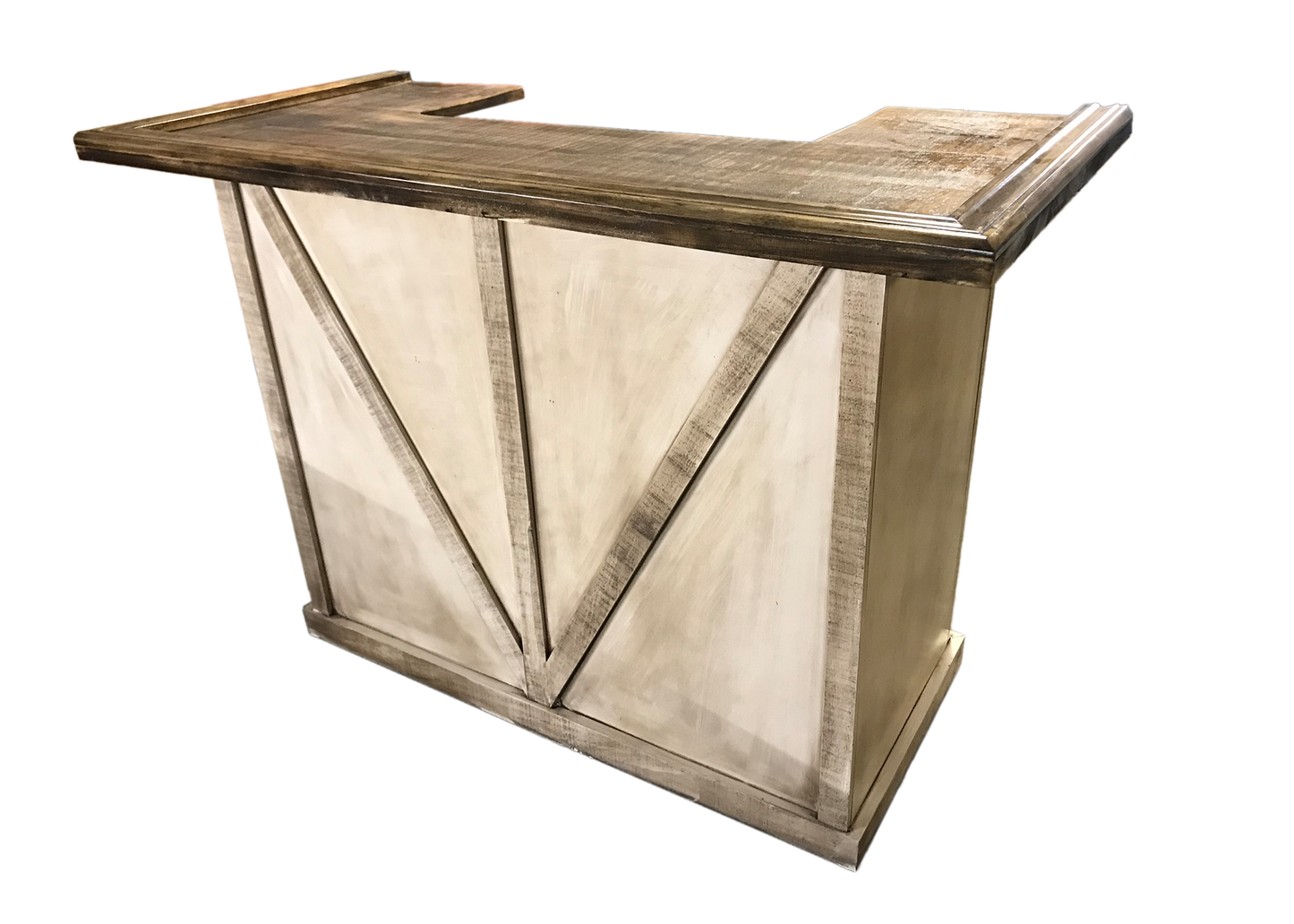 Farmhouse Solid Wood Home Bar eagle furniture ivory front