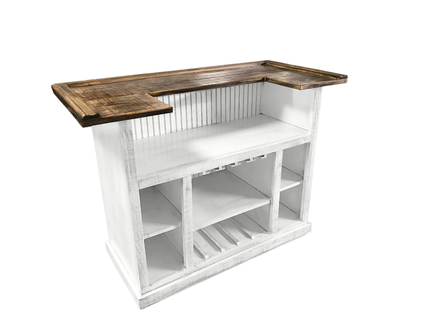 Farmhouse Solid Wood Home Bar eagle furniture white front
