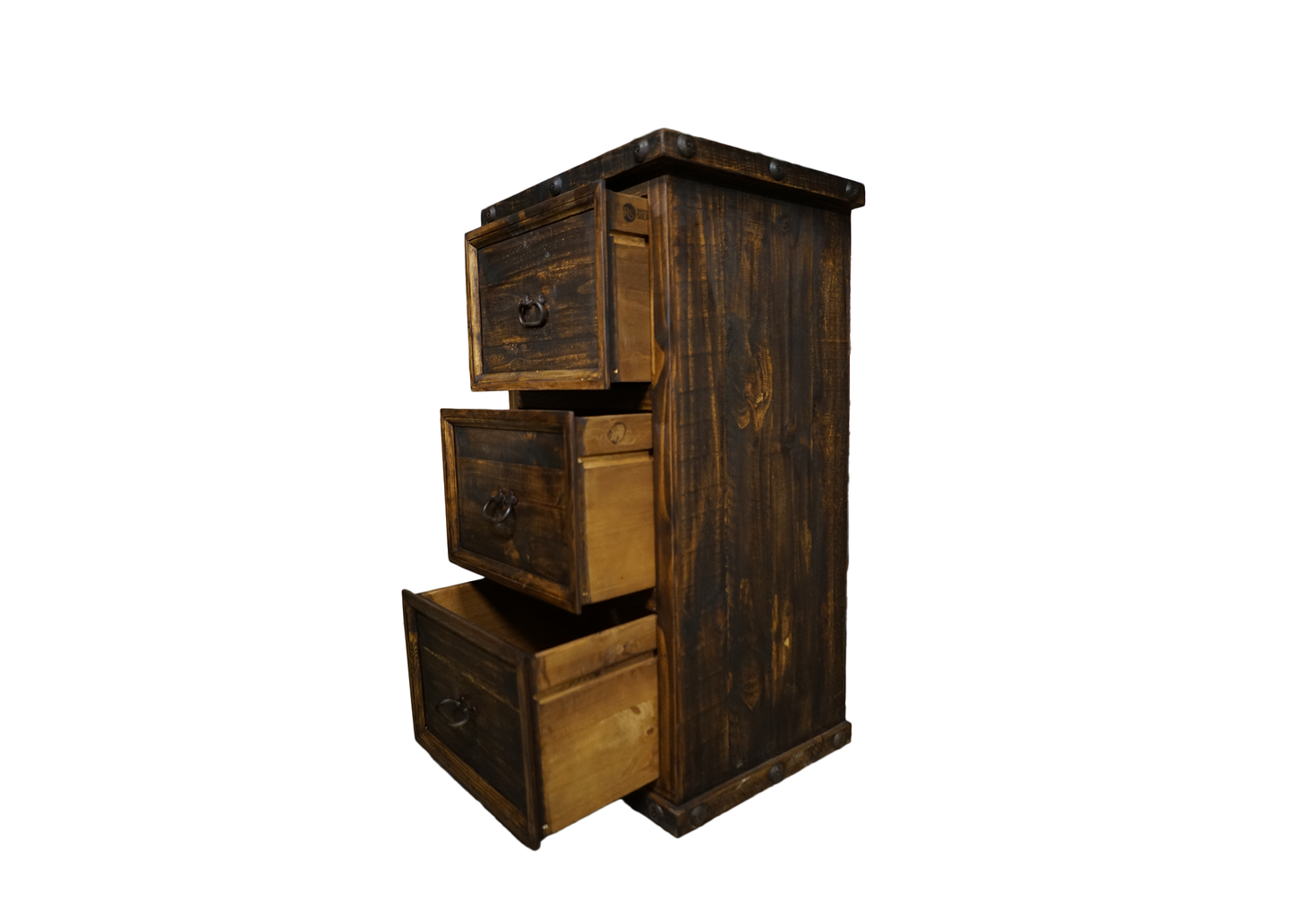 Sierra Rustic Solid Wood File Cabinet