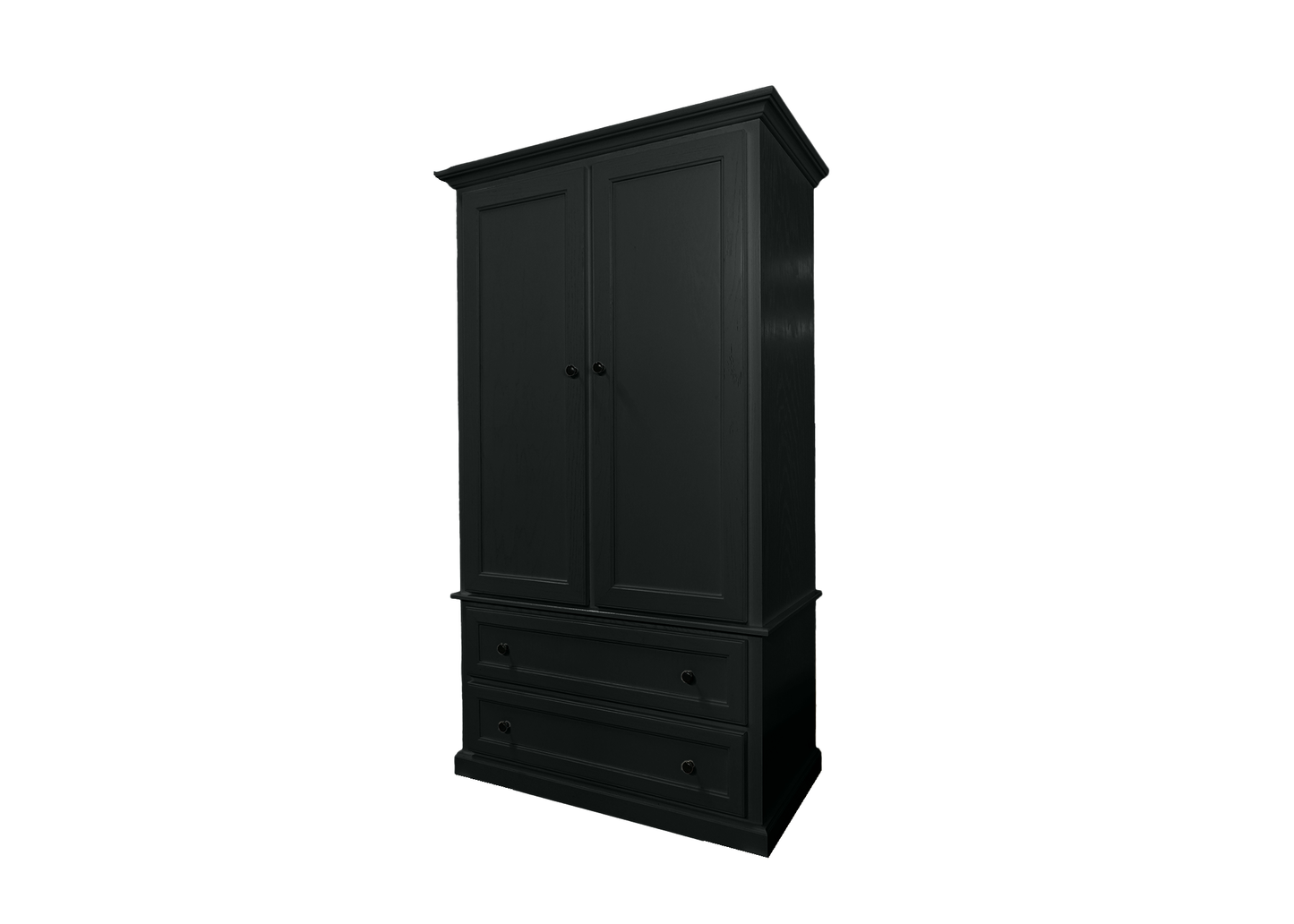 Modern oak solid wood wardrobe eagle furniture black front