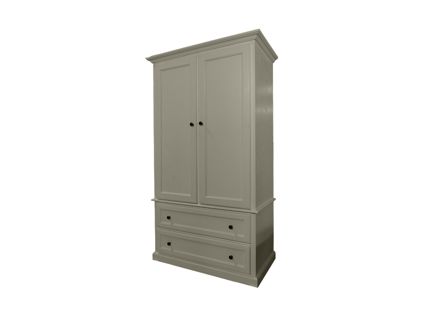 Modern oak solid wood wardrobe eagle furniture soft white front