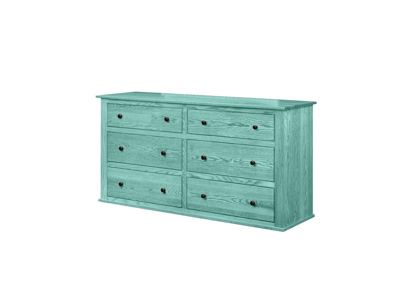 Classic Oak Solid Wood 6 Drawer Dresser