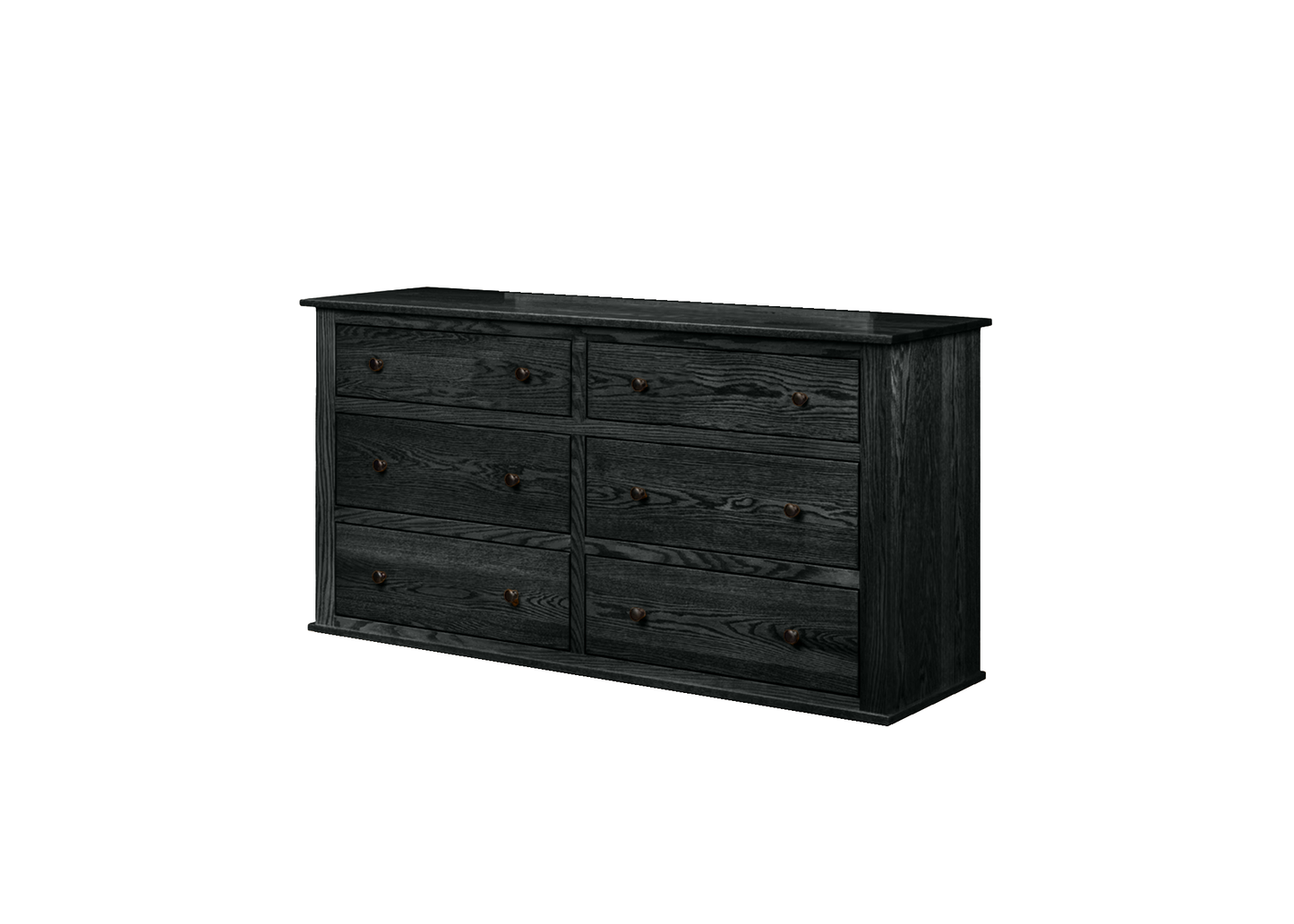 Classic Oak Solid Wood 6 Drawer Dresser