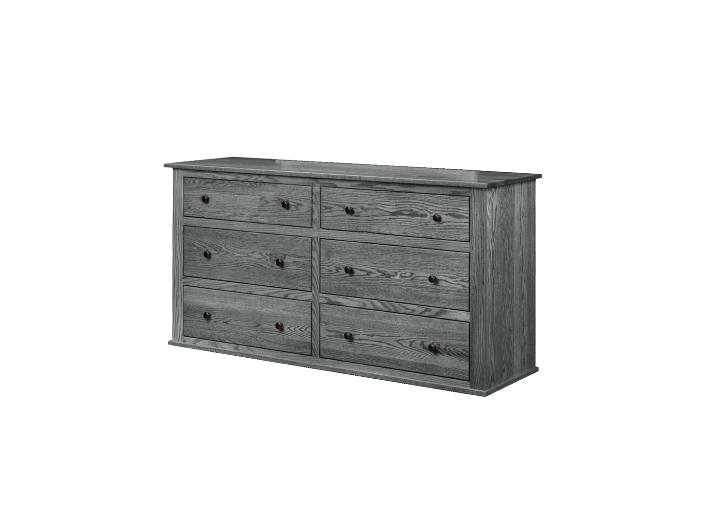 Classic Oak Solid Wood 6 Drawer Dresser