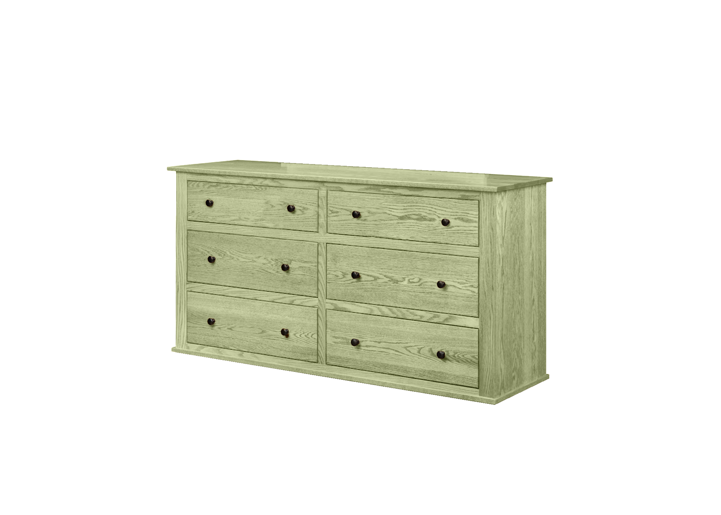 Classic Oak Solid Wood 6 Drawer Dresser
