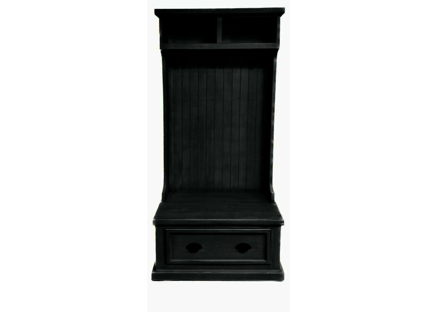 Rustic Solid wood hall tree eagle furniture black front