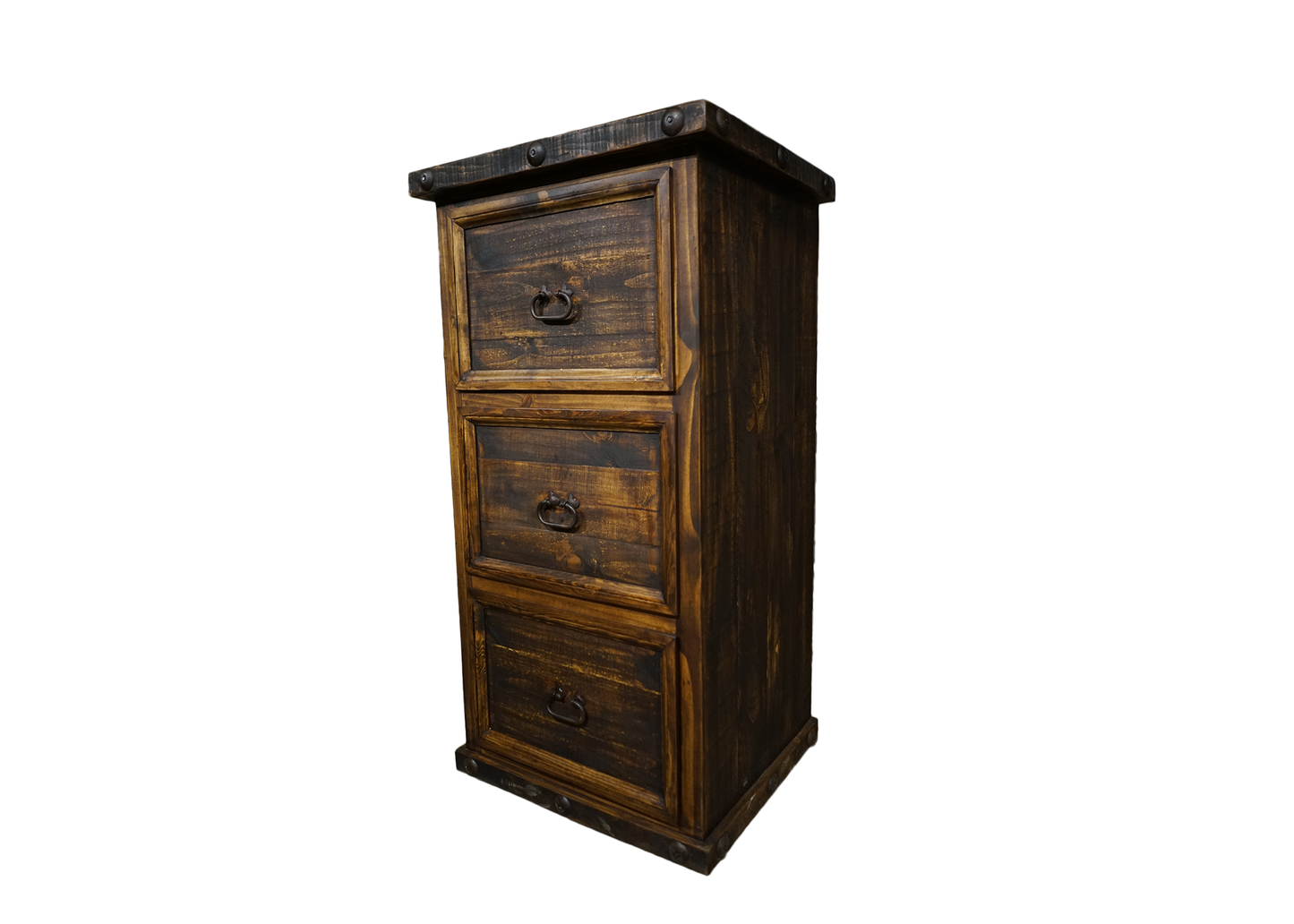 Sierra Rustic Solid Wood File Cabinet eagle furniture dark front