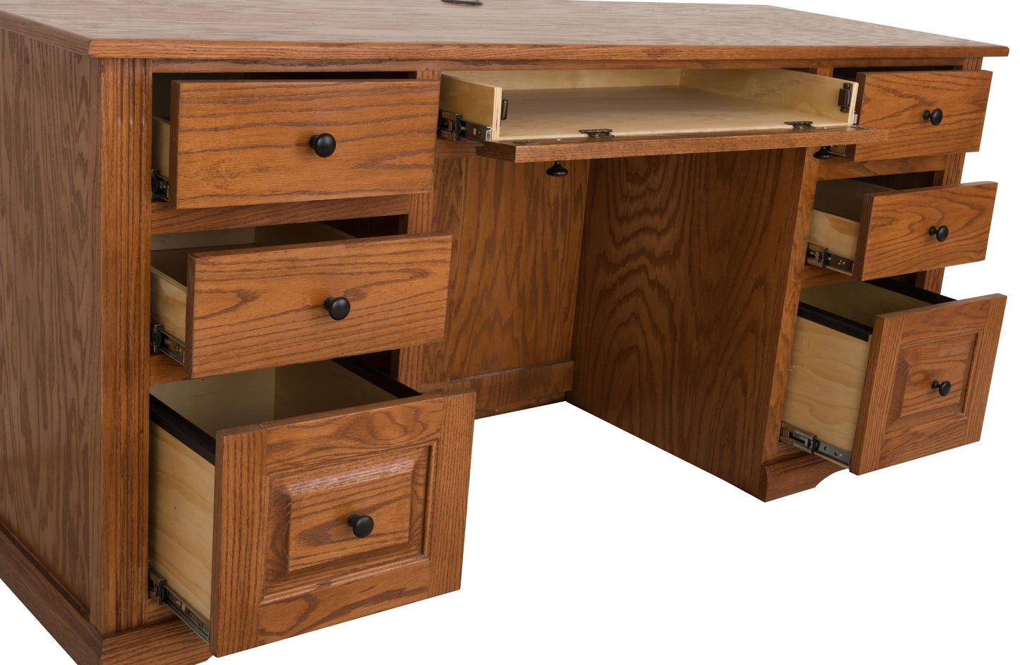 Oak Ridge Solid Wood Executive Desk with Hutch