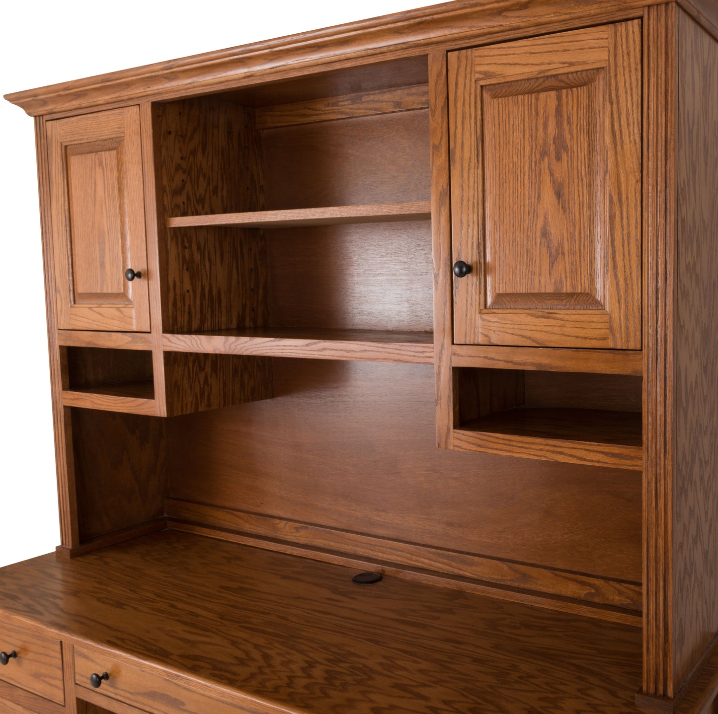 Oak Ridge Solid Wood Executive Desk with Hutch