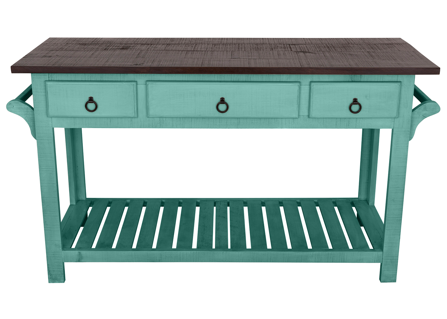 Rustic Solid Wood Kitchen Island