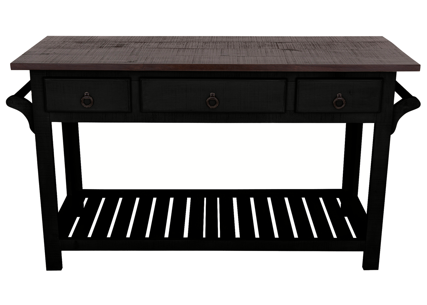 Rustic Solid Wood Kitchen Island