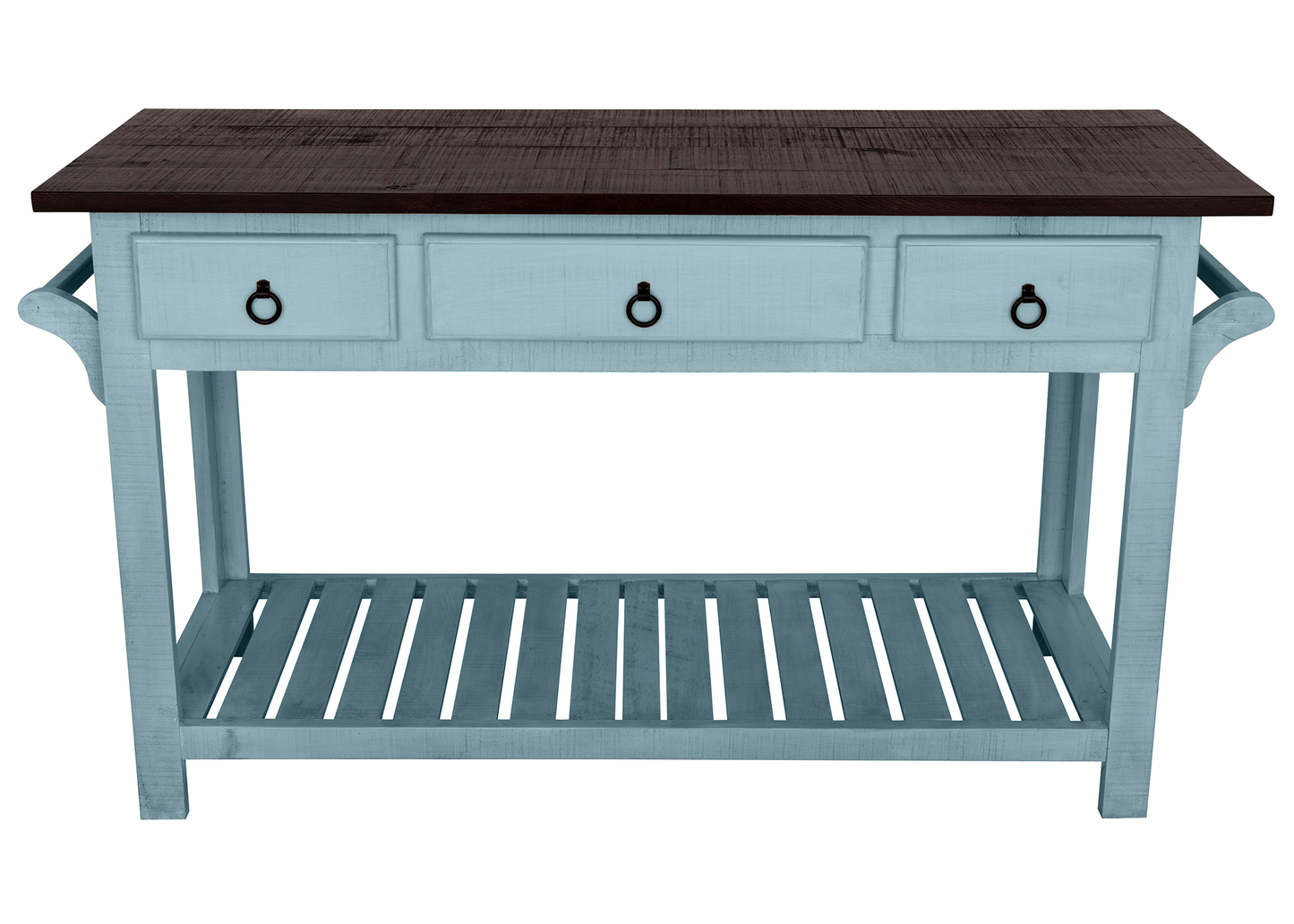 Rustic Solid Wood Kitchen Island