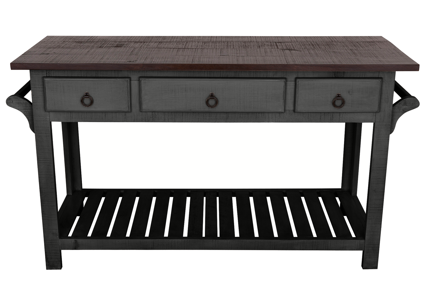 Rustic Solid Wood Kitchen Island