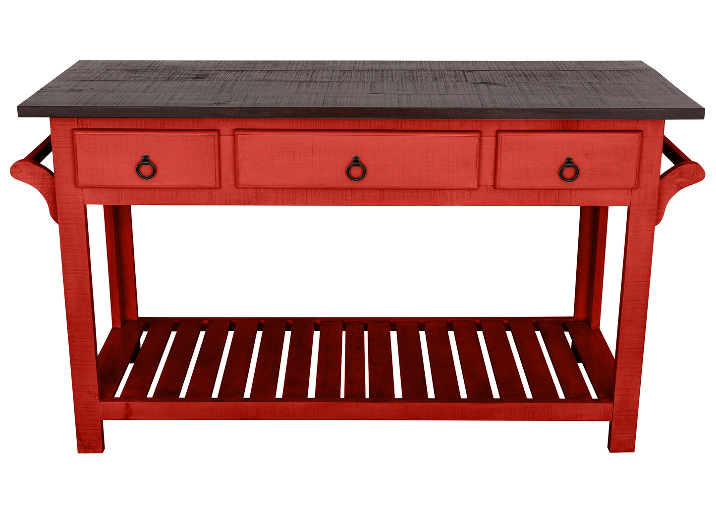 Rustic Solid Wood Kitchen Island