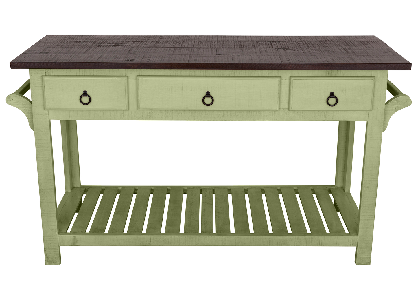 Rustic Solid Wood Kitchen Island