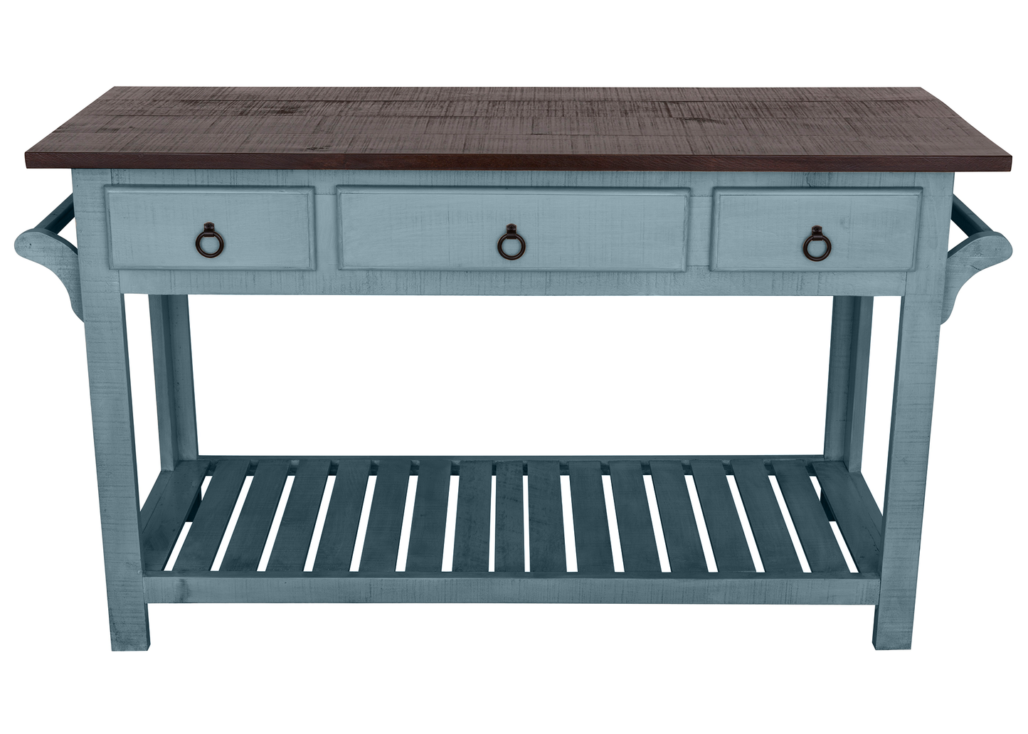 Rustic Solid Wood Kitchen Island