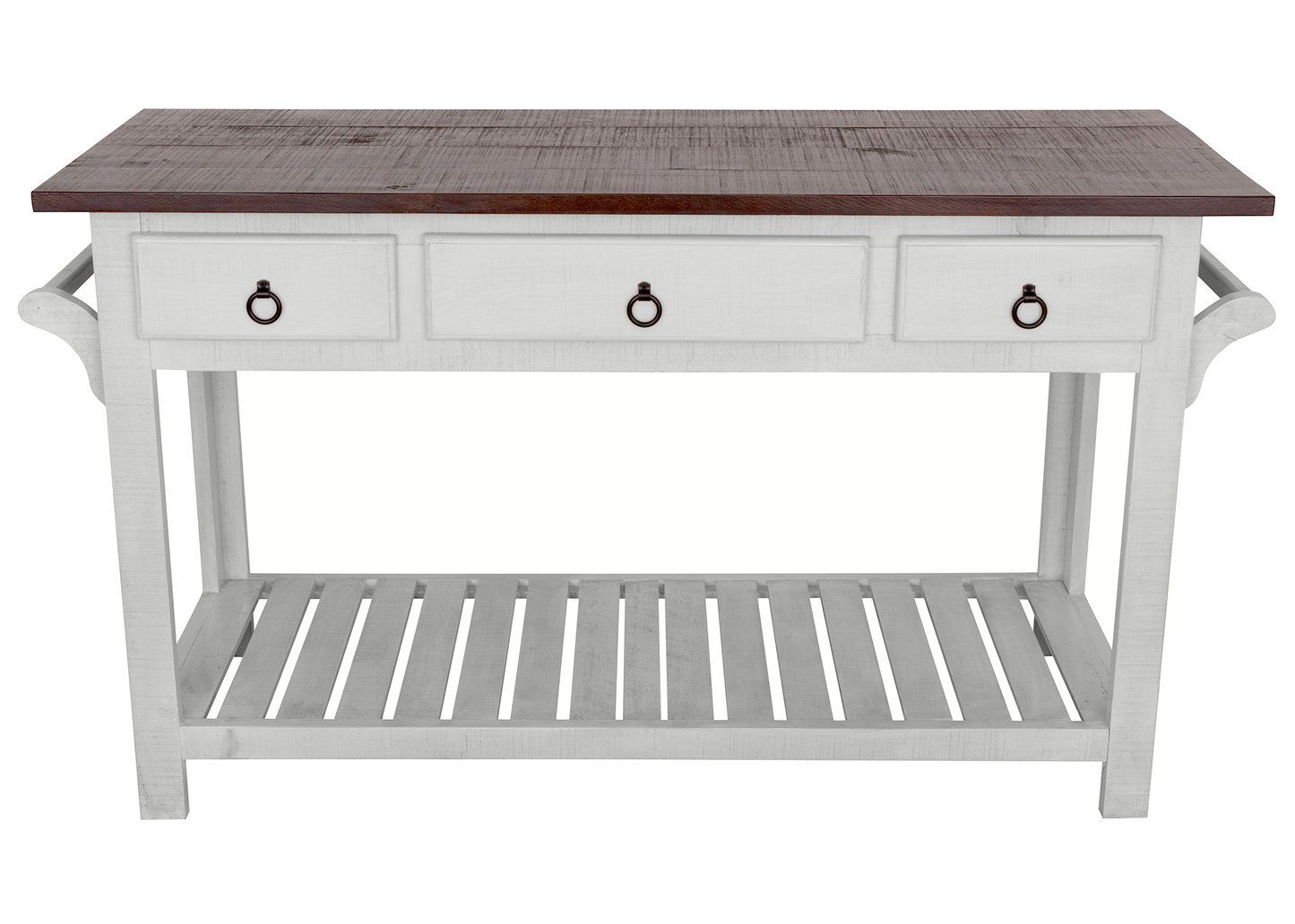 Rustic Solid Wood Kitchen Island